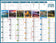 Calendrier mural 32x42 cm - design planétaire