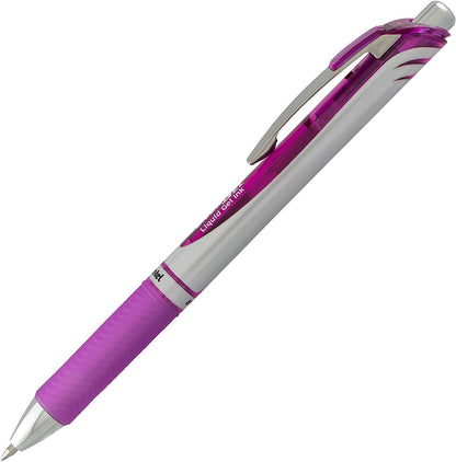 Stylo roller rétractable energel  0.7 mm - encre violette séchage rapide