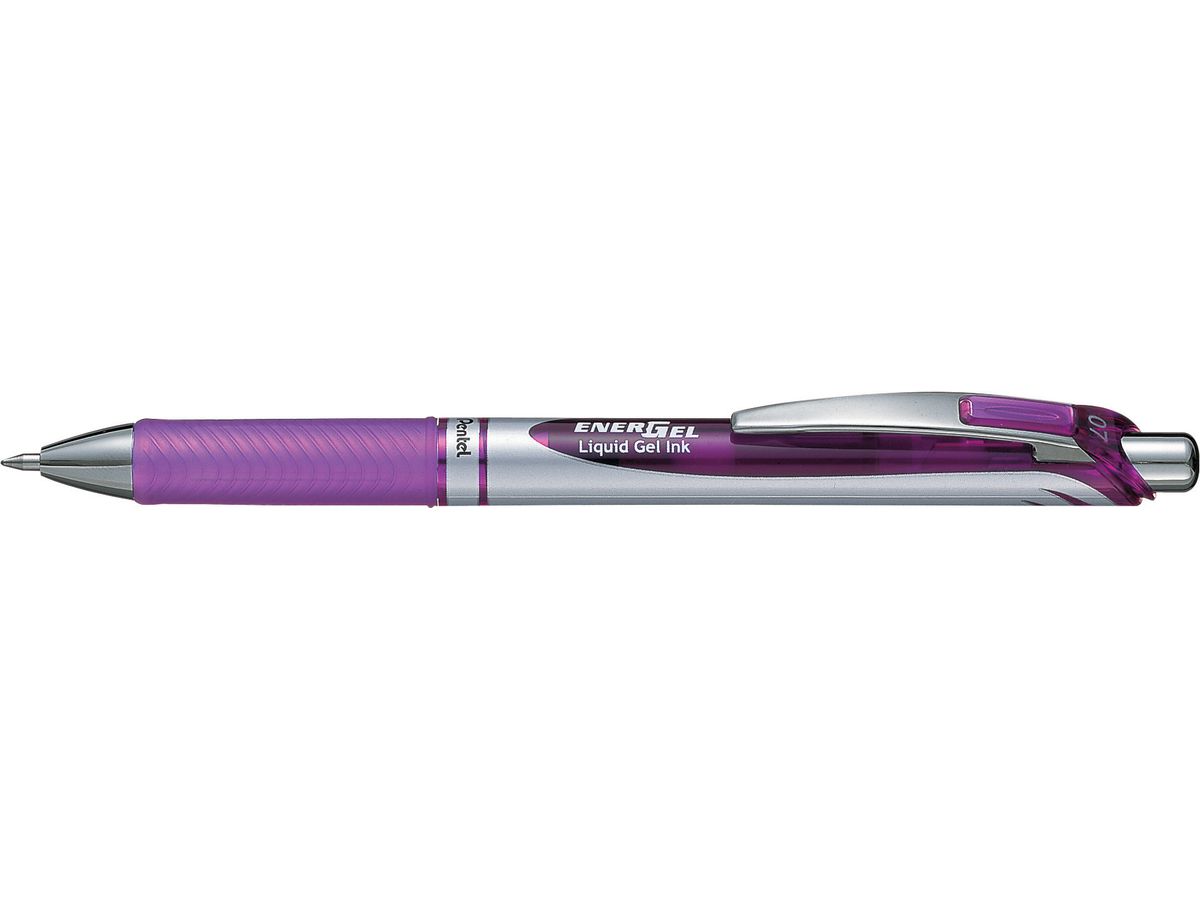 Stylo roller rétractable energel  0.7 mm - encre violette séchage rapide