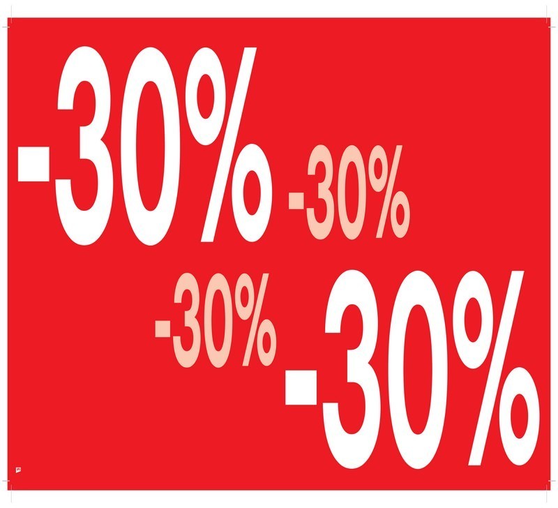 Bannière promotionnelle 69x24 cm - réduction -30%