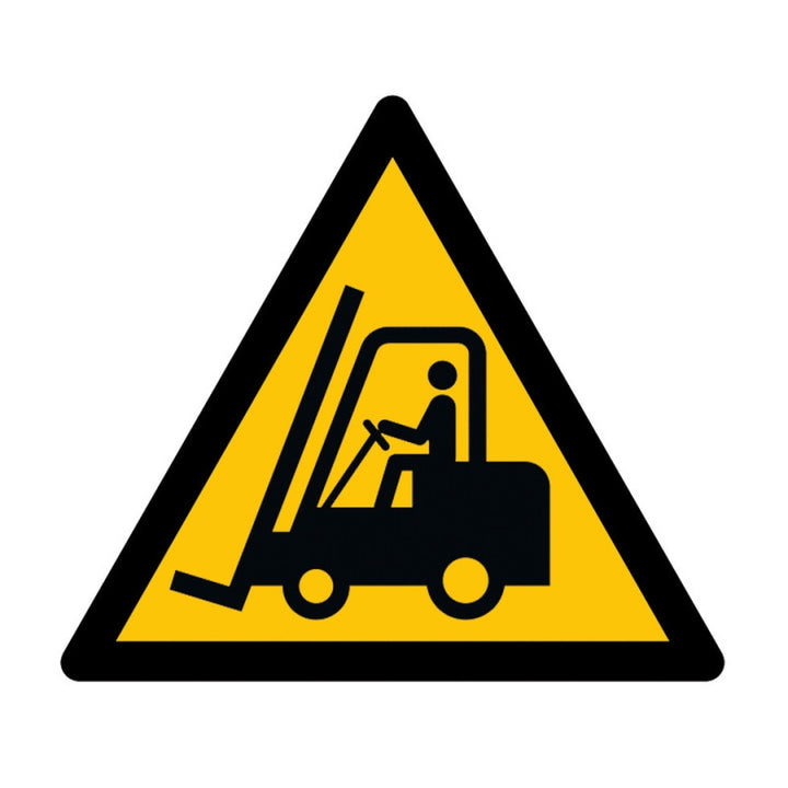 Sticker sol danger chariots - antidérapant iso 7010
