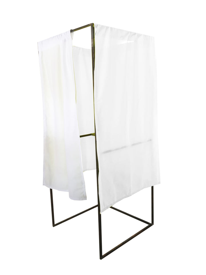 Isoloir électoral 80x80x200 - rideaux ignifugés
