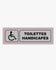 Plaque signalétique toilette handicapé - pvc adhésif