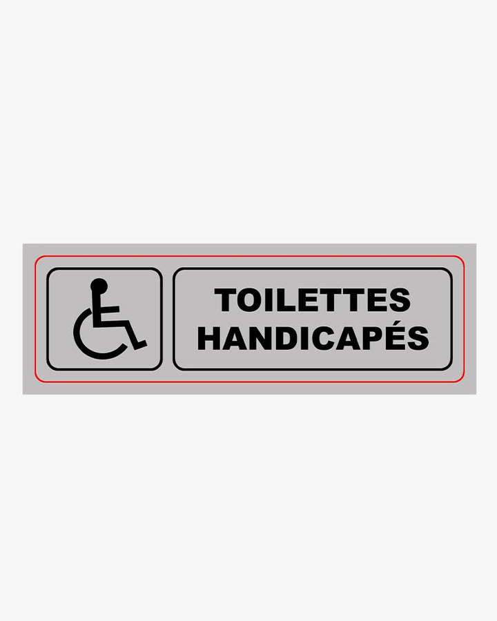 Plaque signalétique toilette handicapé - pvc adhésif
