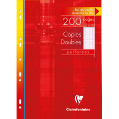 Copies doubles perforées A4, 200 pages - Clairefontaine