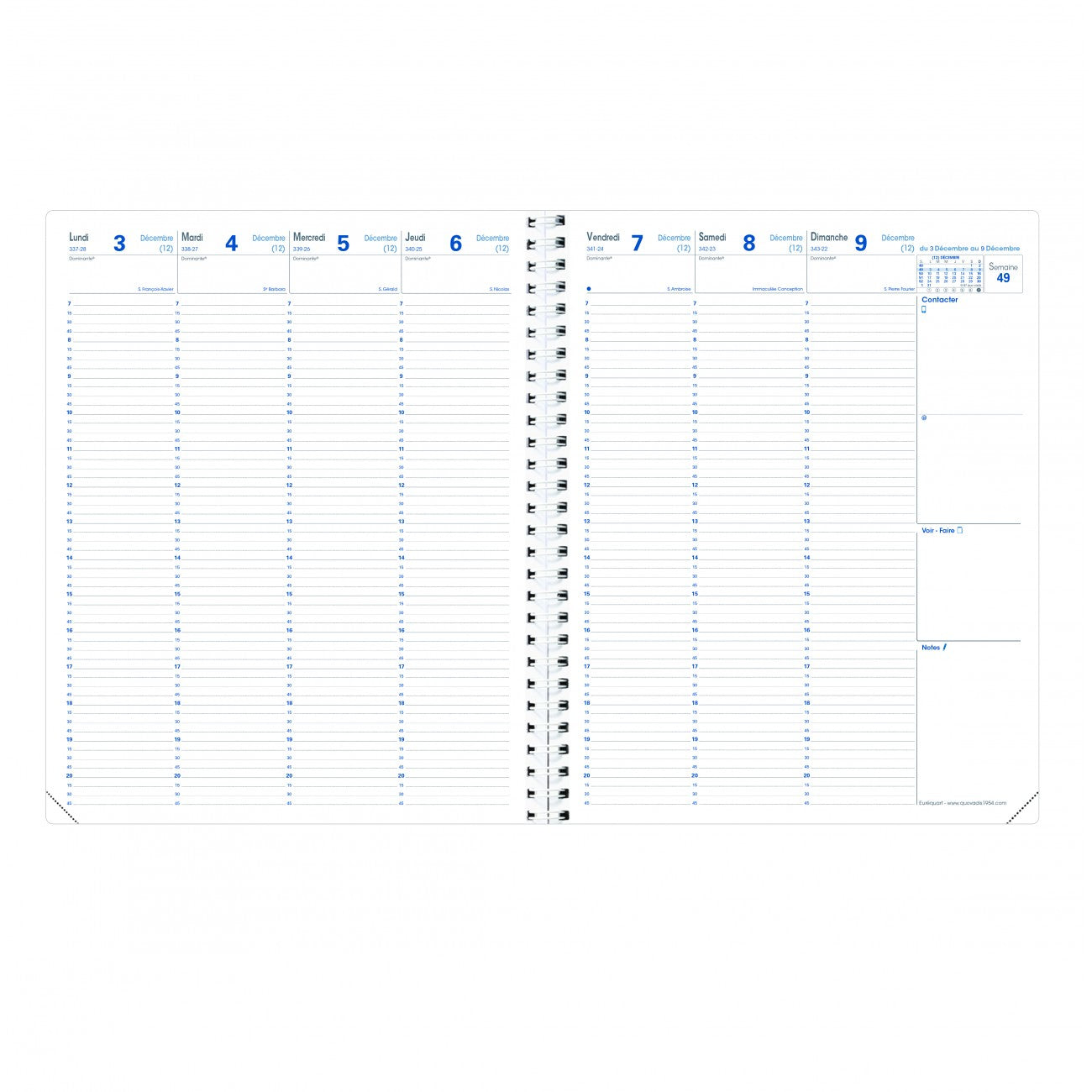 Agenda hebdomadaire Eurequart Impala XXL* Noir