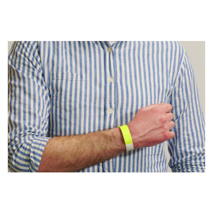 Bracelet événementiel Tyvek - Jaune, 500 pièces