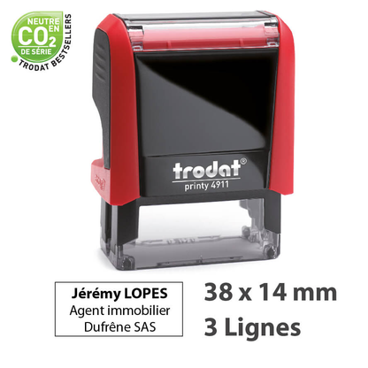 Tampon encreur compact - cadre translucide et ergonomique