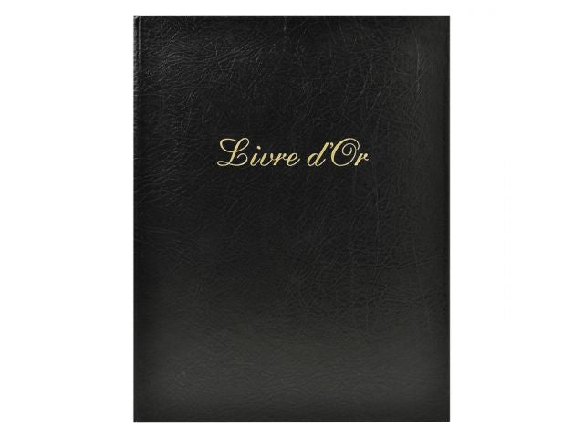 Livre d'or cuir noir - élégance et qualité