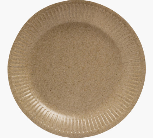 Assiette carton 23cm p/20 kraft
