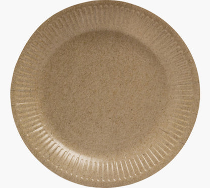 Assiette carton 23cm p/20 kraft