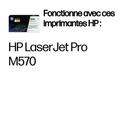 Cartouche toner HP jaune 507a - rendement 6000 pages