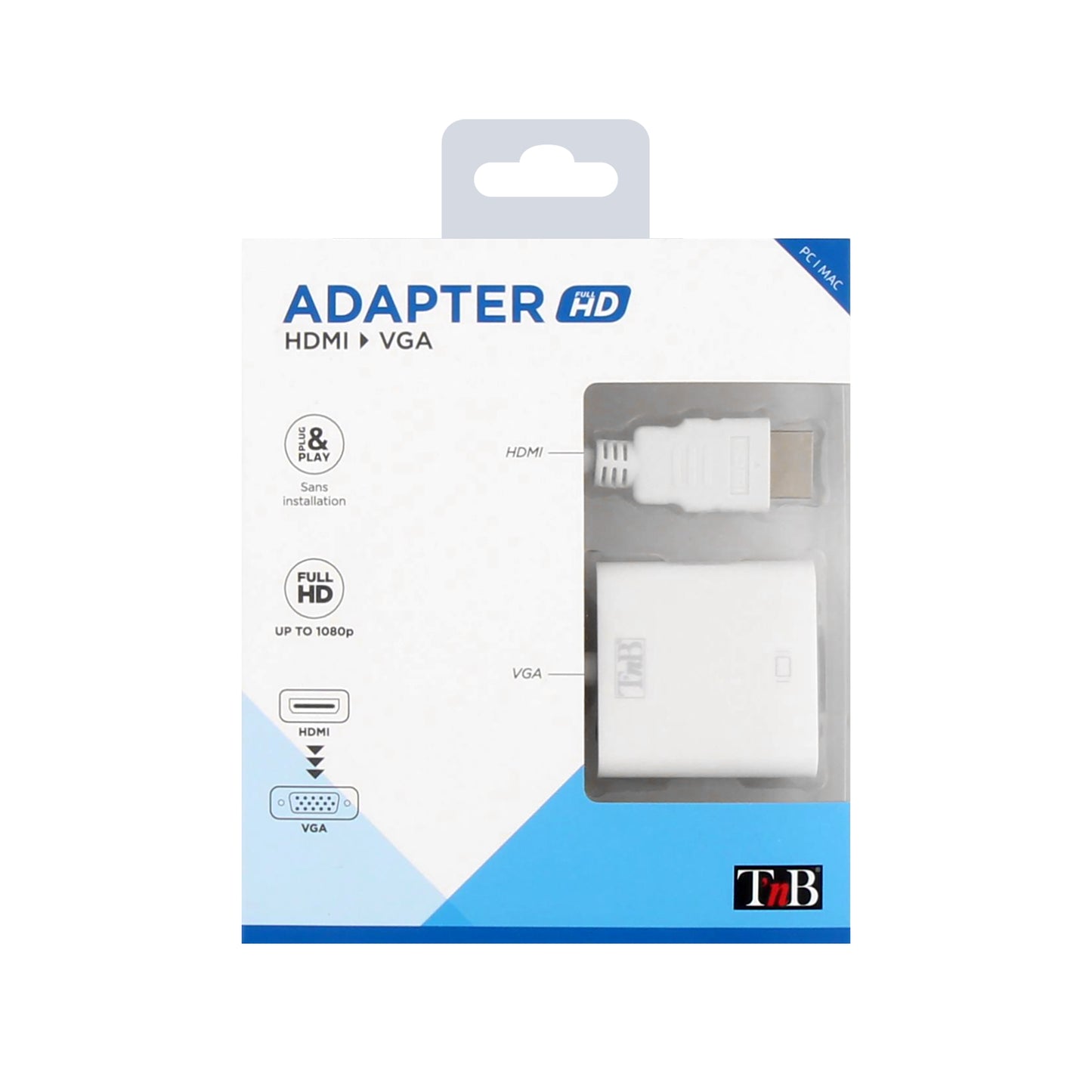 Adaptateur HDMI vers VGA - Résolution 1080p