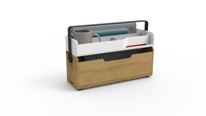 Station de travail ergonomique - rangement et mobilité