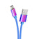 Câble usb/usb-c 2m - design bleu irisé
