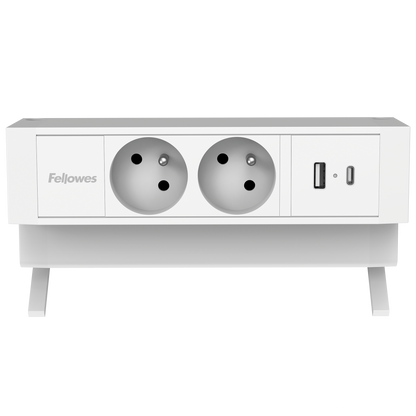 Multiprise de bureau compacte - 2 prises, usb-a et usb-c