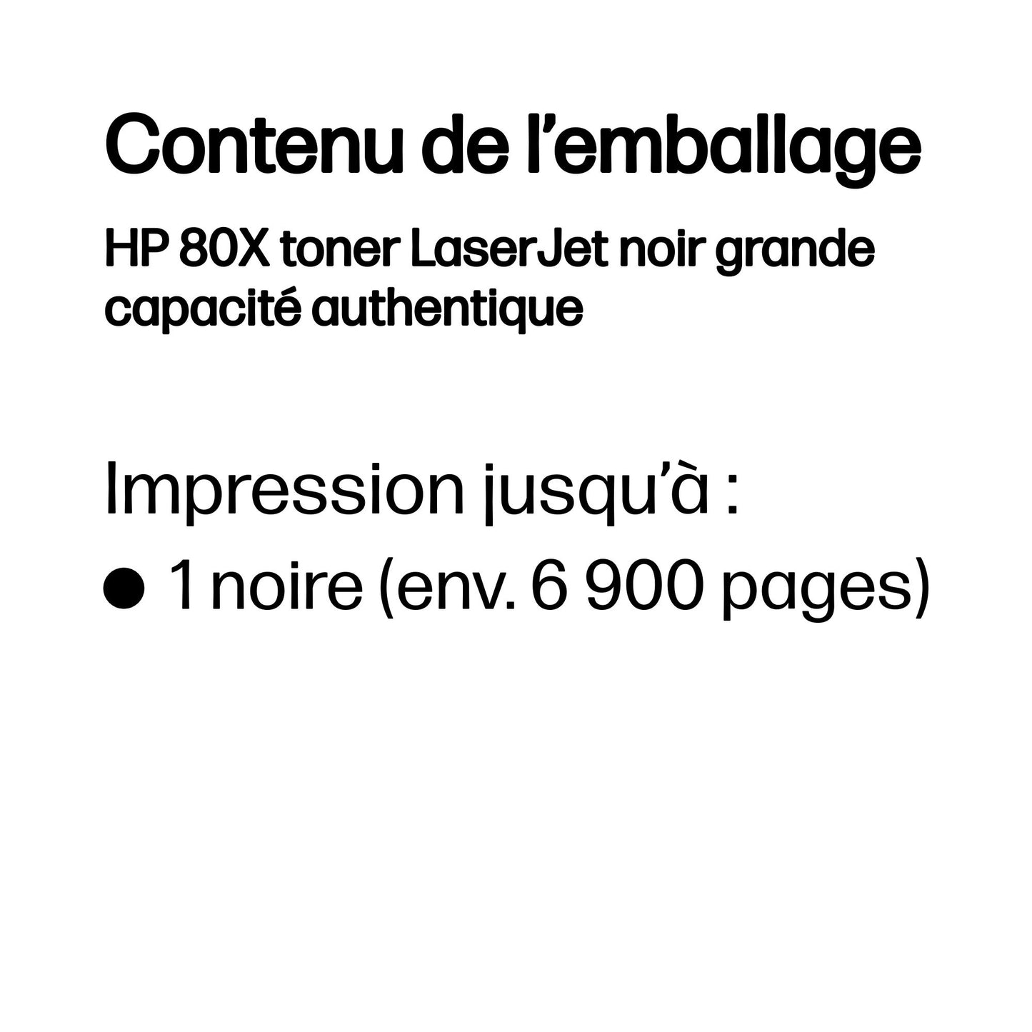Cartouche toner HP cf280x - rendement élevé 6900 pages