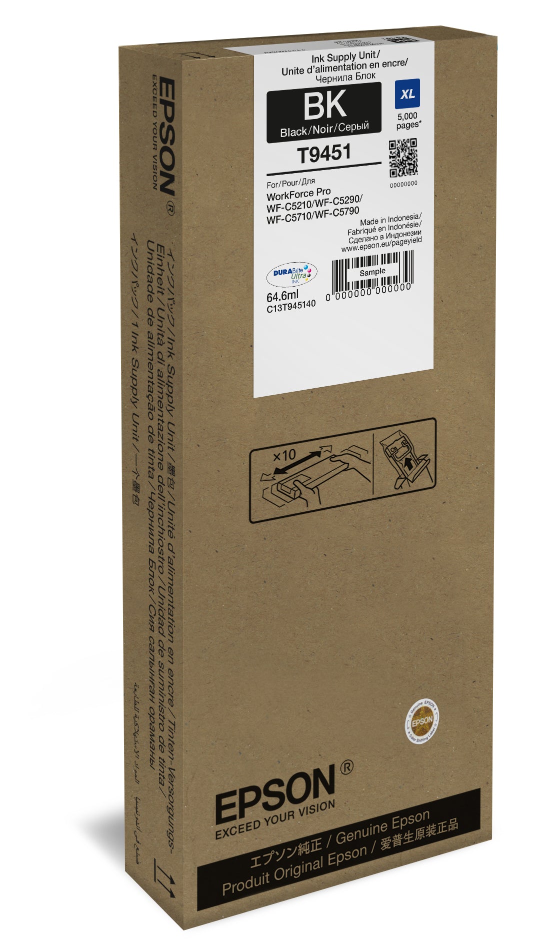 Cartouche d'encre noire xl - rendement 5000 pages