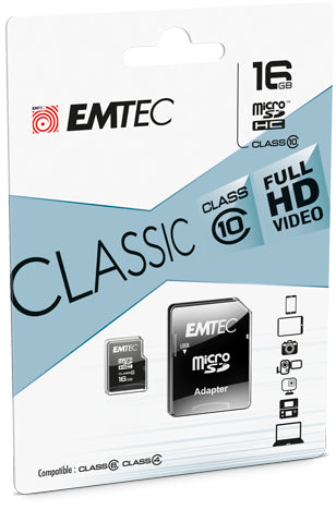Carte microsdhc 16gb - classe 10, performance standard
