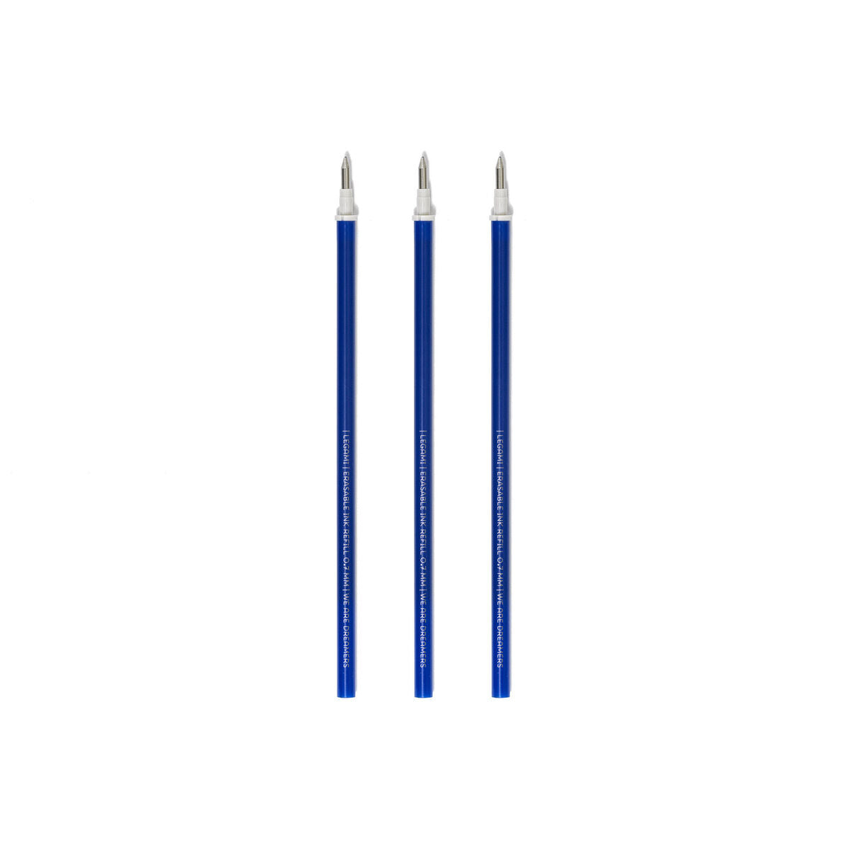 Recharges stylo legami effaçable - pointe 0,7 mm, bleu - pack de 3