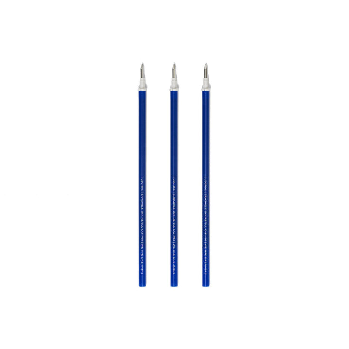 Recharges stylo legami effaçable - pointe 0,7 mm, bleu - pack de 3
