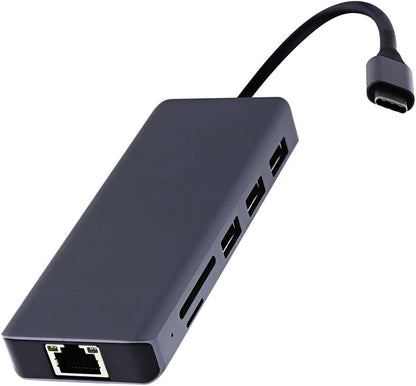 Hub usb-c -9 en 1 plug and play sans installation
