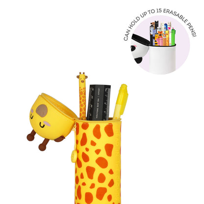 Trousse Silicone 2-en-1 Legami Girafe - Rétractable et Pratique