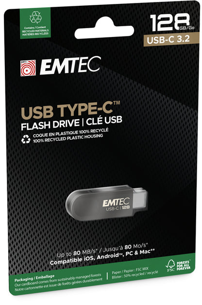 Clé usb-c 128 go - haute vitesse 3.2 gen 1
