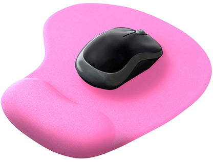 Tapis de souris ergonomique avec repose-poignet - rose