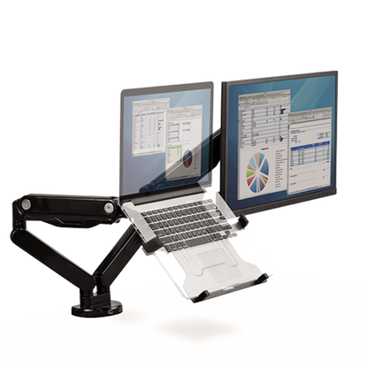 Kit porte pc ergonomique - support réglable et ventilé