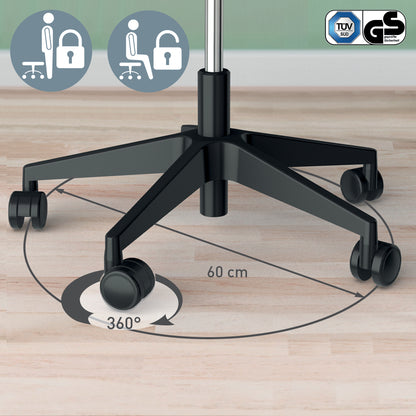 Tabouret de bureau Confort - Siège Rembourré Noir-ergonomique
