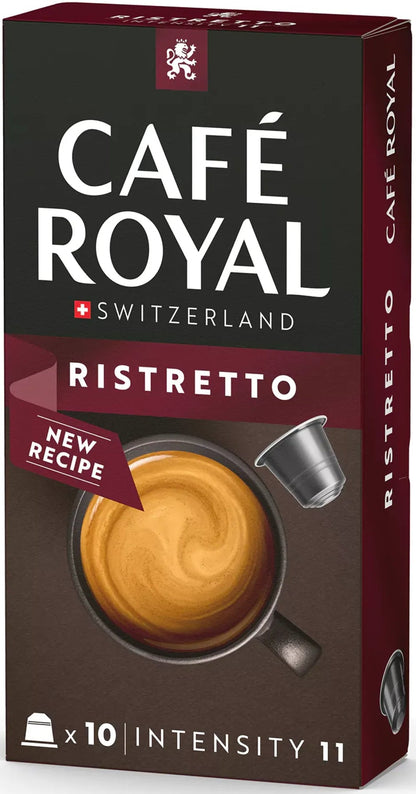 Capsules Café royal ristretto nespresso - intensité 11, 10 pièces