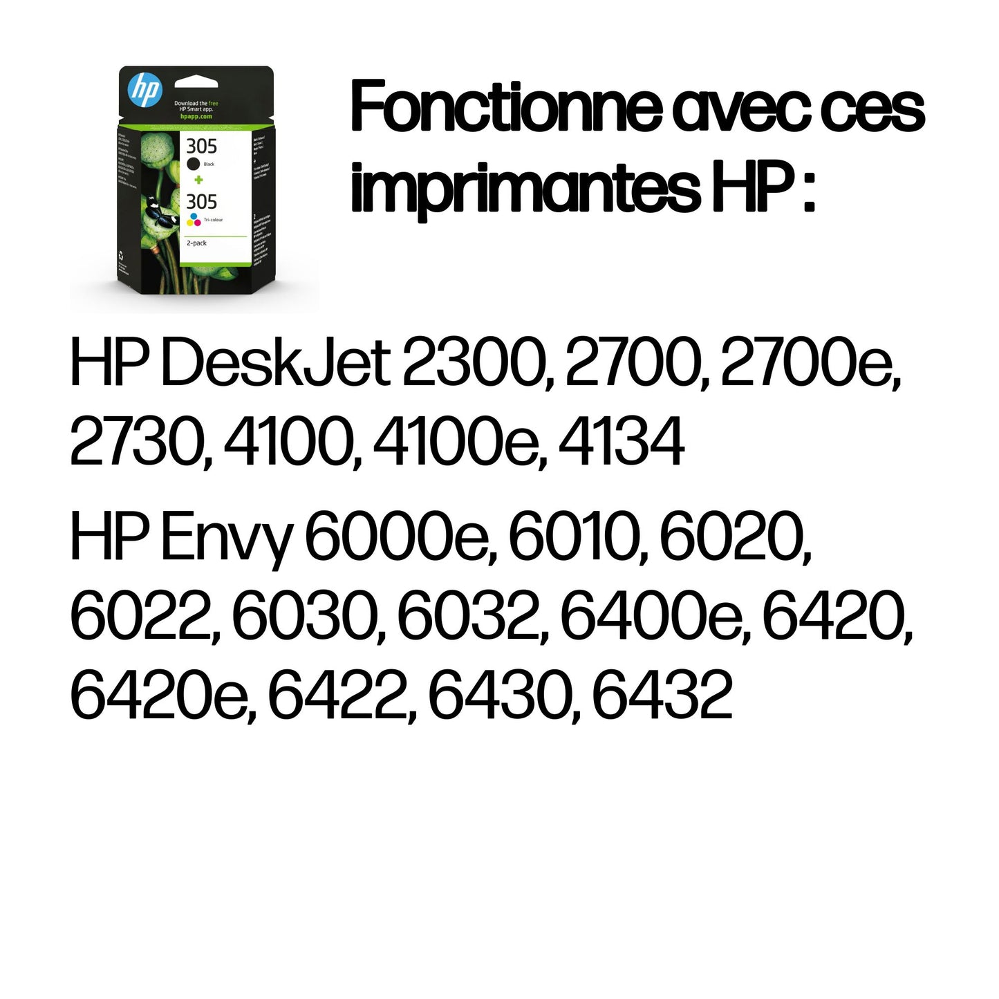 Pack cartouches d'encre 305 - couleurs vives et nettes
