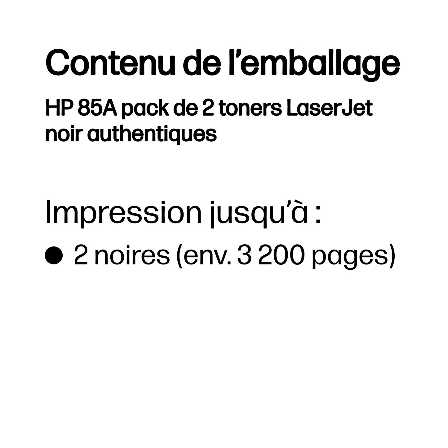 Cartouche toner HP ce285ad - pack économique 2 pièces