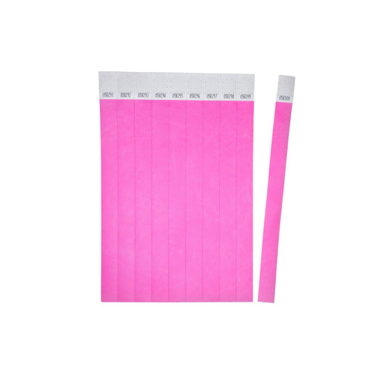 Bracelet événementiel rose 256x19mm - Pack de 500