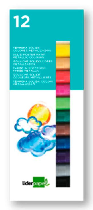 Gouache Solide - Lot de 12 Peintures en Boîte