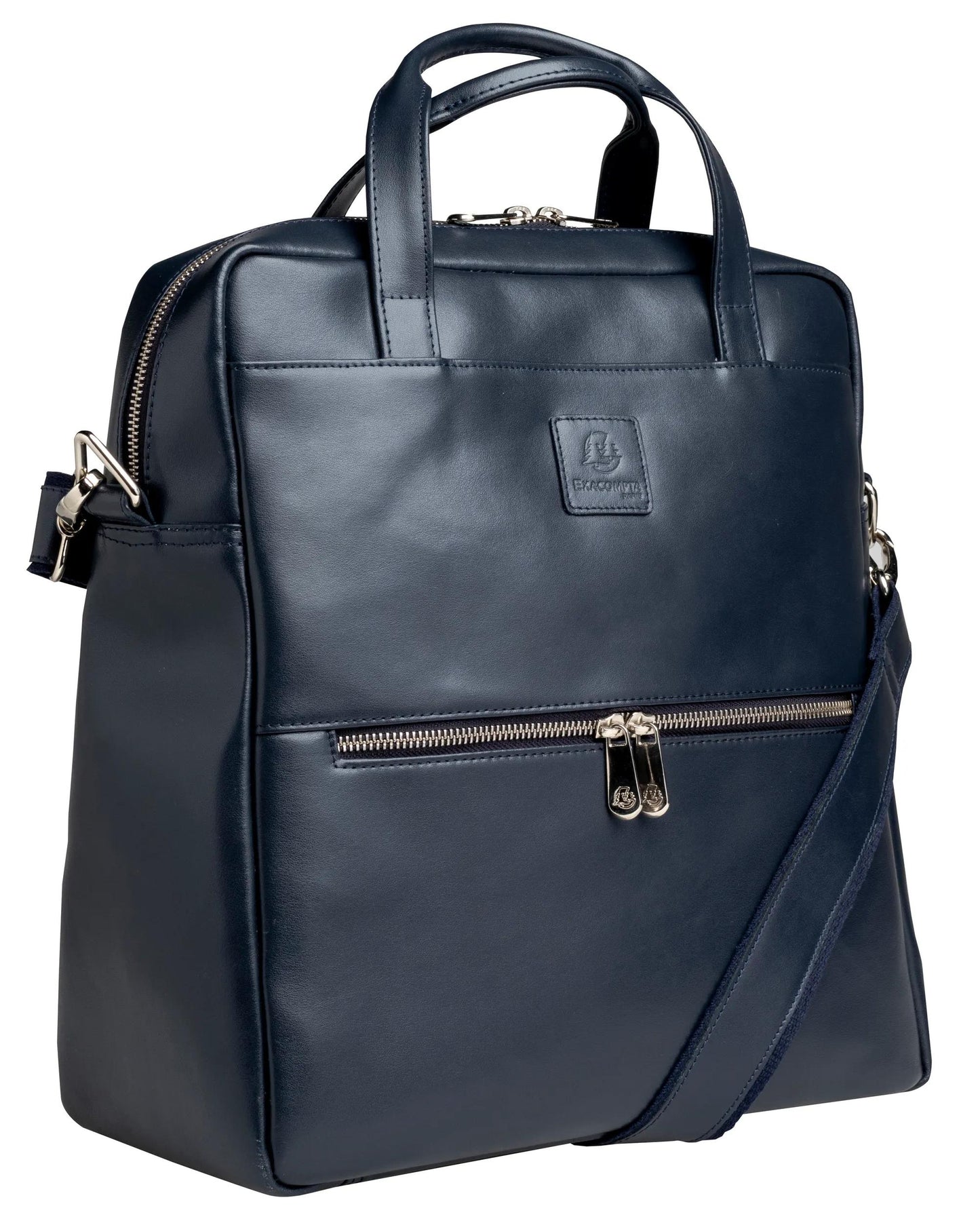 Sac à dos ordinateur 14" cuir marine - élégance et fonctionnalité