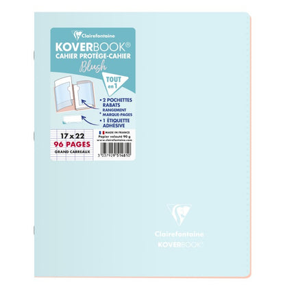 Cahier polypropylène koverbook 96 pages 17x22