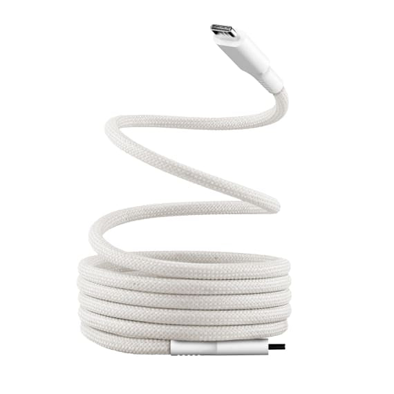 Câble usb-c 1,5m aimanté blanc - connectivité simplifiée