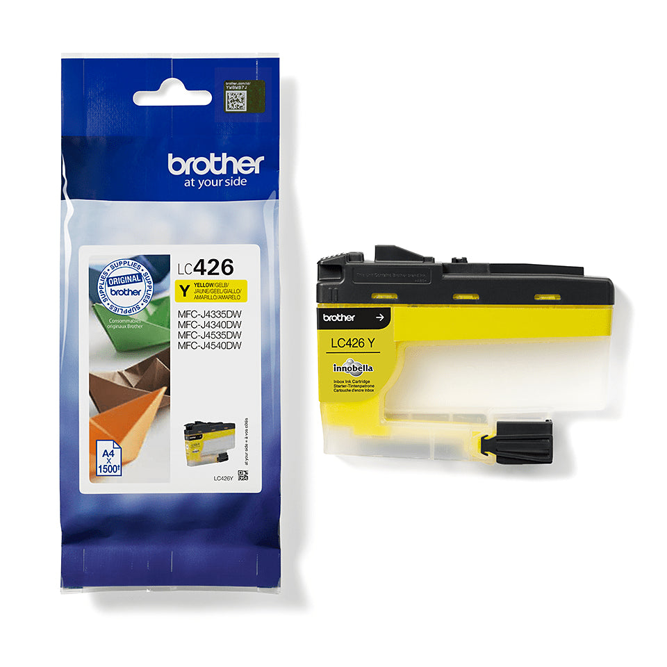 Cartouche d'encre Brother LC426y - jaune, 1500 pages