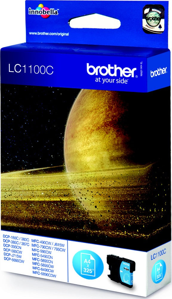 Cartouche d'encre Brother cyan lc1100 - rendement 325 pages