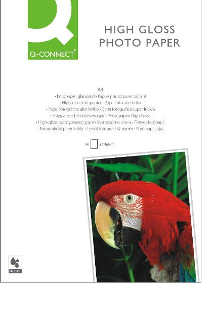 Papier photo glacé a4 260g - lot de 50 feuilles