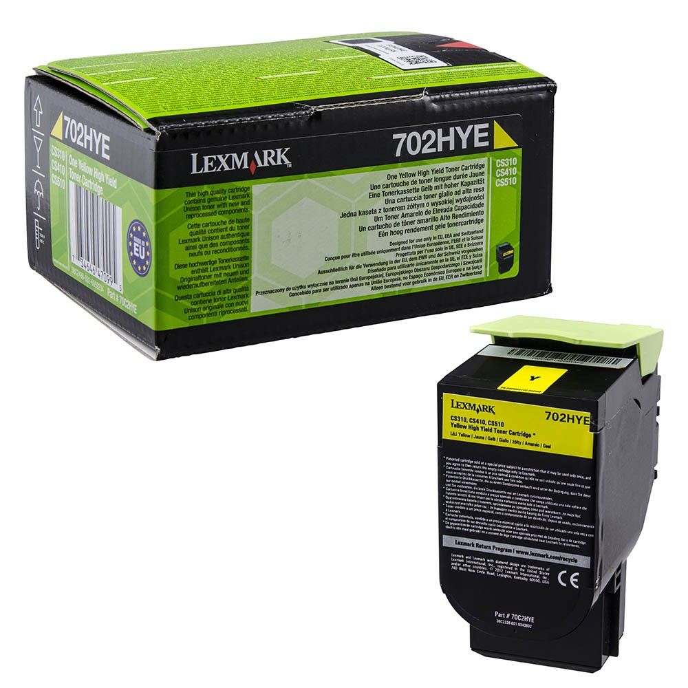 Toner Lexmark jaune 70c2hy0 - haute capacité 3000 pages
