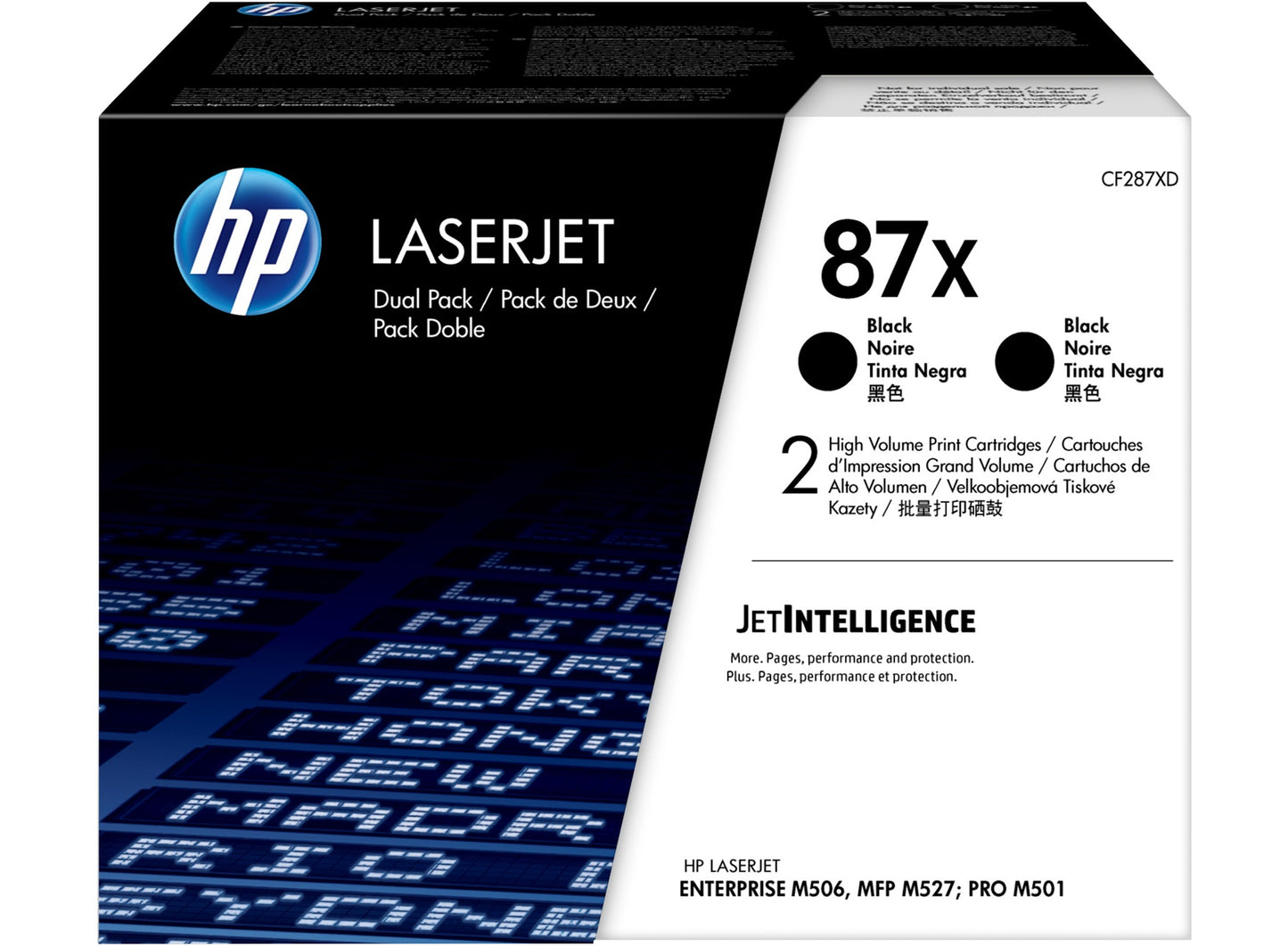 Cartouche toner HP cf287xd - pack double haute capacité