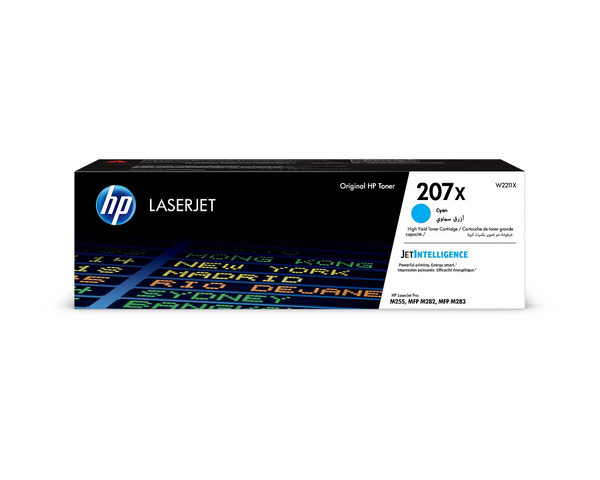 Cartouche toner HP cyan 207x - haute capacité 2450 pages