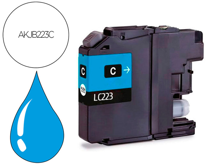 Cartouche d'encre compatible  Brother lc223c - cyan, 550 pages
