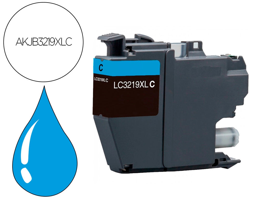 Cartouche d'encre compatible  Brother lc-3219xl cyan- haute capacité