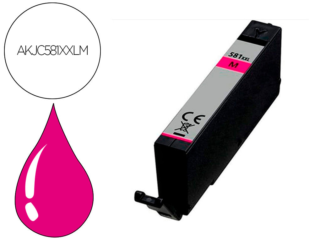 Cartouche d'encre compatible Canon CLI-581 Magenta - 13 ml