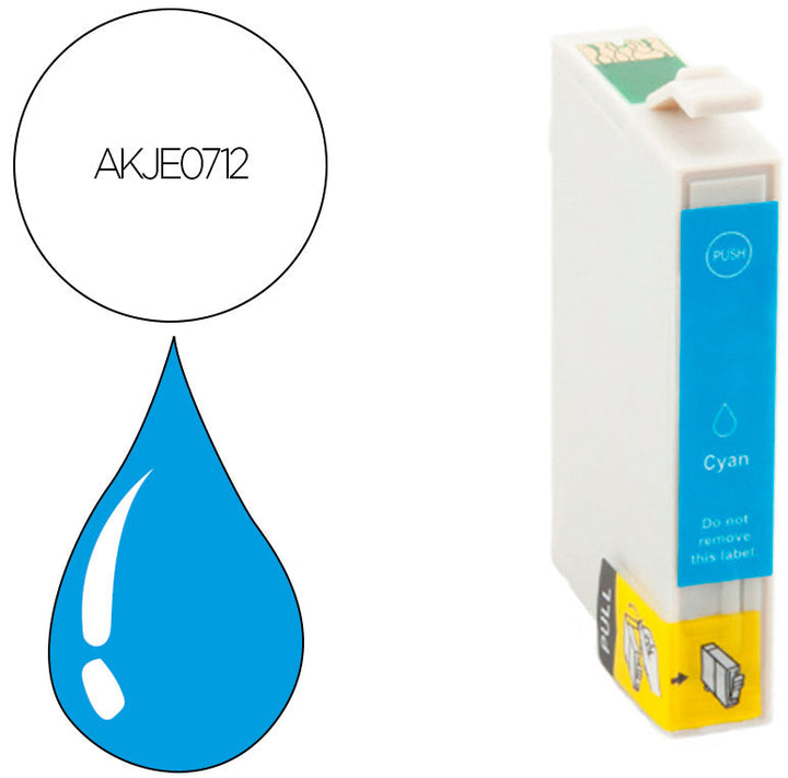 Cartouche Compatible Epson T0712 Cyan Haute Durabilité