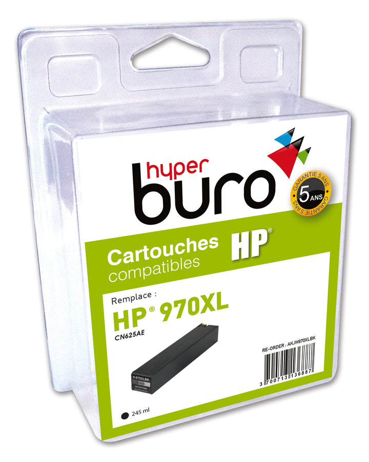 Cartouche  remanufacturée HP 970XL Noir 9200 pages